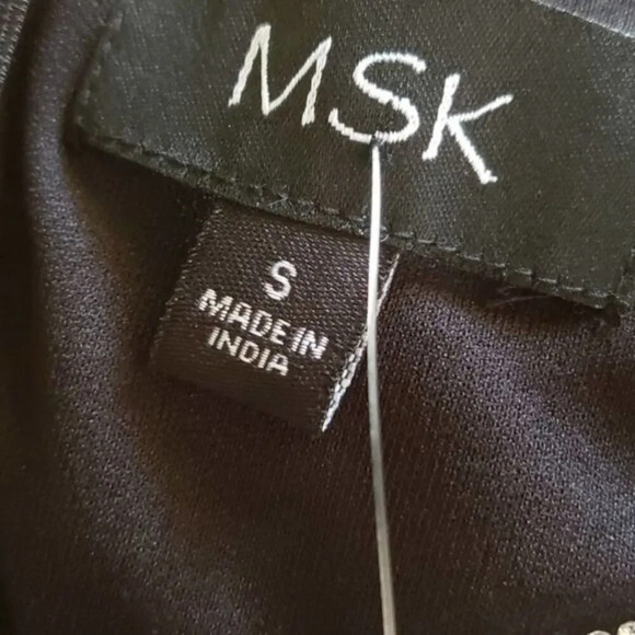 MSK SEQUINS TRIM Ruffle Floral‎ Dress NWT Size Small. Knee Length - Picture 8 of 8